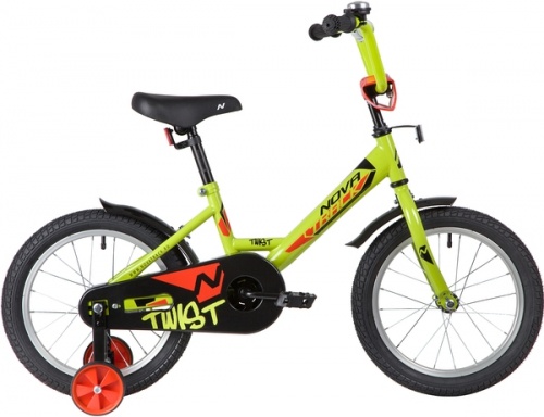 Купить  велосипед novatrack 161 twist.gn20 зеленый 16" в интернет-магазине Айсберг!