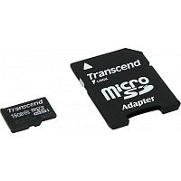 Купить  карта памяти sd-micro 16gb transcend sdhc class 10 (ts16gusdhc10) +adapter в интернет-магазине Айсберг!