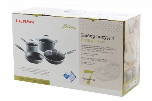 Купить  набор посуды leran moderno cs 720 i teflon select в интернет-магазине Айсберг! фото 3