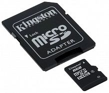 Купить  карта памяти sd-micro 8gb kingston sdhc class 4 + adapter (sdc4/8gb) в интернет-магазине Айсберг!
