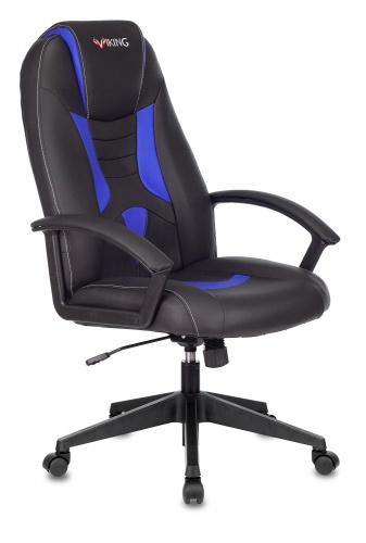 Купить  кресло zombie viking-8 черный/синий искусственная кожа крестовина пластик viking-8/bl+blue в интернет-магазине Айсберг!