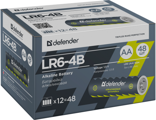 Купить  батареи defender lr 6-4b aa (56012) в интернет-магазине Айсберг! фото 4