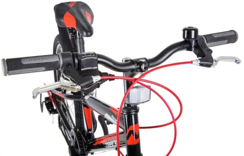 Купить  велосипед novatrack 20" 20sh6v.racer.bk20 черный, сталь, 6скор, microshift ts38-6/shimano, v-brake в интернет-магазине Айсберг! фото 2