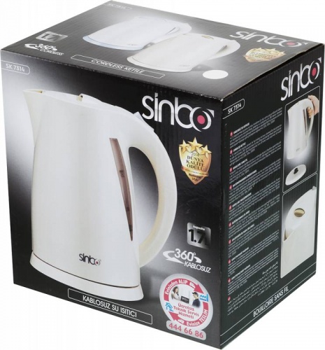 Купить  чайник sinbo sk-7314 слоновая кость в интернет-магазине Айсберг! фото 3