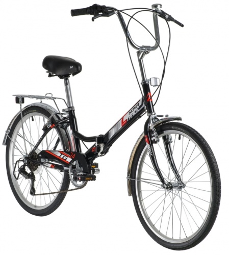 Купить  велосипед novatrack 24 ftg6.sv.bk20 черный складной в интернет-магазине Айсберг! фото 3