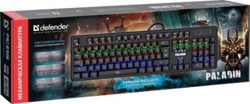 Купить  клавиатура defender paladin gk-370 l ru, rainbow в интернет-магазине Айсберг! фото 3