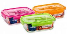 Купить  емкость для продуктов контейнер стеклянный purebox active neon mix прямоугольный 1220мл в интернет-магазине Айсберг!
