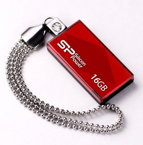 Купить  flash usb 2.0 flash silicon power touch 810 red 16gb в интернет-магазине Айсберг!