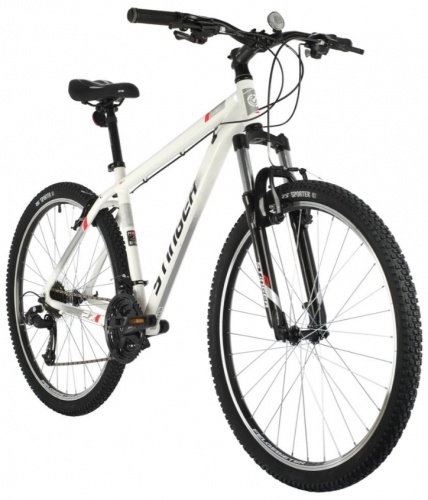 Купить  велосипед stinger 27,5" element std 27ahv.elemstd.20wh10 белый, алюминий, размер 20", microshift в интернет-магазине Айсберг! фото 6