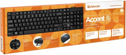 Купить  клавиатура defender accent sb-720 black в интернет-магазине Айсберг! фото 2