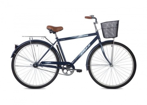 Купить  велосипед foxx 28" 28shc.fusion.20bl1 синий, сталь, размер 20" +передняя корзина в интернет-магазине Айсберг!
