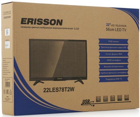 Купить  телевизор erisson 22 les 78 t2 в интернет-магазине Айсберг! фото 2