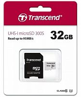 Купить  карта памяти sd-micro 32gb transcend sdhc uhs-i class u1+adapter (ts32gusd300s-a) в интернет-магазине Айсберг!