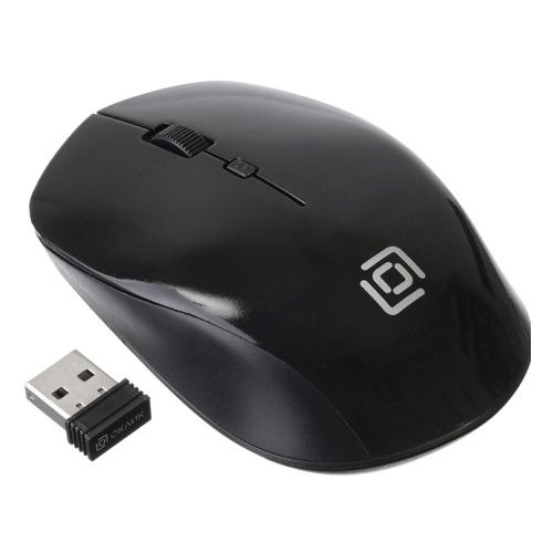 Купить  мышь oklick 565mw glossy black optical (1600dpi) usb в интернет-магазине Айсберг!