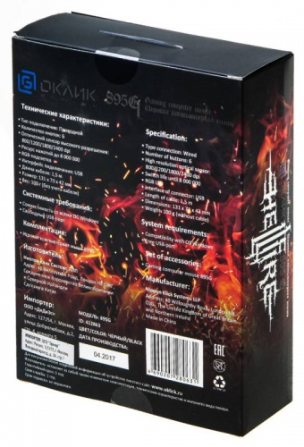 Купить  мышь oklick 895g hellfire black (2400dpi) usb в интернет-магазине Айсберг! фото 9