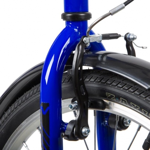 Купить  велосипед novatrack 20" tg 30, 20nftg301v.bl20 синий, складной, тормоз 1руч. и нож., двойной обод в интернет-магазине Айсберг! фото 3