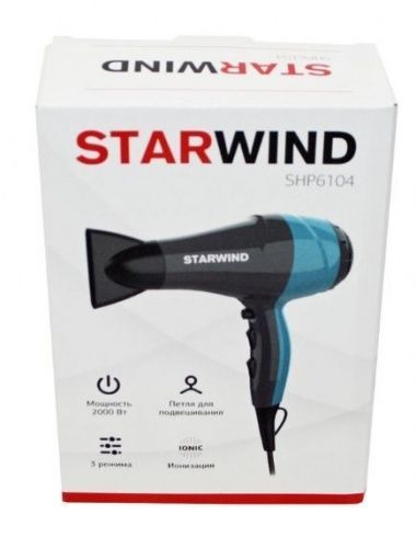 Купить  фен starwind shp 6104 серый/голубой в интернет-магазине Айсберг! фото 2