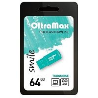 Flash USB 2.0 Oltramax 64Gb Smile бирюза (OM064Gb Smile Tu)