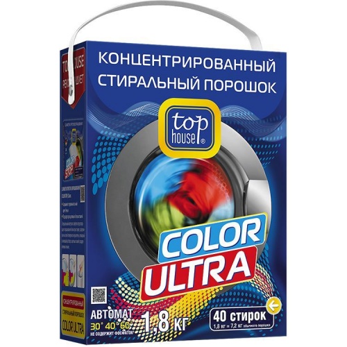 Купить  стиральный порошок топ хаус color ultra 1.8кг в интернет-магазине Айсберг!