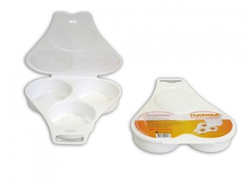 Купить  посуда свч контейнер для приготовления яиц в свч (для 3х яиц) глазунья (1202106) в интернет-магазине Айсберг!